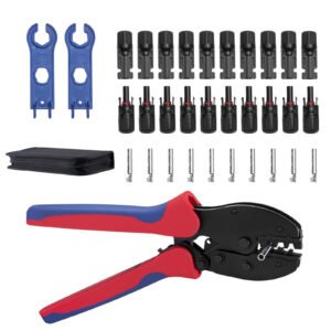 Crimping Tool, 14-10 AWG Ratcheting Solar Connector Crimper Tool Kit, Clear Metric & AWG Markings, With 10 Pairs Solar Connectors, 10 Pairs Of Cable Connectors, Wrenches, And A Storage Case - Image 10