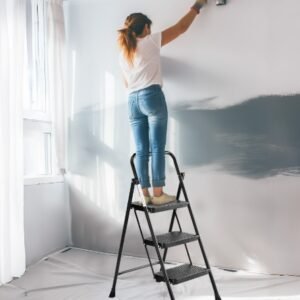Household Portable 3-layer Step Ladder, With Safety Buckle Stable And Safe - Image 2