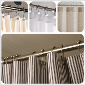 Set Of 12 Shower Curtain Hooks Rings,Decorative Rust Proof Stainless Steel Shower Curtain Hooks - Image 8