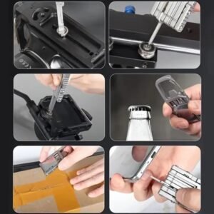13 In 1 Multi-function Gadgets Stainless Steel Combination Tools, Mobile Phone Holder, Folding Outdoor, Bottle Opener, Screwdriver, Hiking Buckle, Knife - Image 2