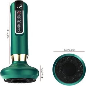Cupping Massager, 12-level Body Scraping Tool, Cupping Tool. USB Rechargeable, Equipped With 1800mAh Lithium Battery, Available In White, Green, Gray (upgraded Version Suitable For Scraping) - Image 5