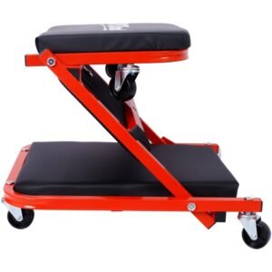 Mechanic Crawler, Garage Gift, 36inch Z-crawler Seat, 2-in-1 Mechanic Gift, 300 Lb Capacity, Low Profile Crawler With 6 Wheels, Garage, Father's Day Tool Gift Shop, Red - Image 10