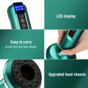 Cupping Massager, 12-level Body Scraping Tool, Cupping Tool. USB Rechargeable, Equipped With 1800mAh Lithium Battery, Available In White, Green, Gray (upgraded Version Suitable For Scraping) - Image 4