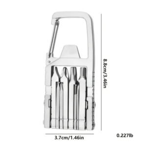 13 In 1 Multi-function Gadgets Stainless Steel Combination Tools, Mobile Phone Holder, Folding Outdoor, Bottle Opener, Screwdriver, Hiking Buckle, Knife - Image 1