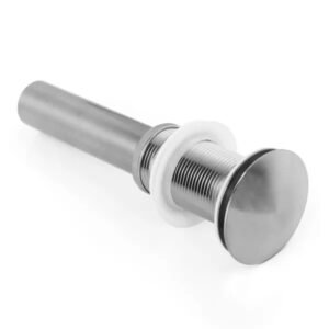 Bathroom Sink Drain Without Overflow, Vessel Sink Lavatory Vanity Pop-Up Drain Stopper, 304 Stainless Steel - Image 2