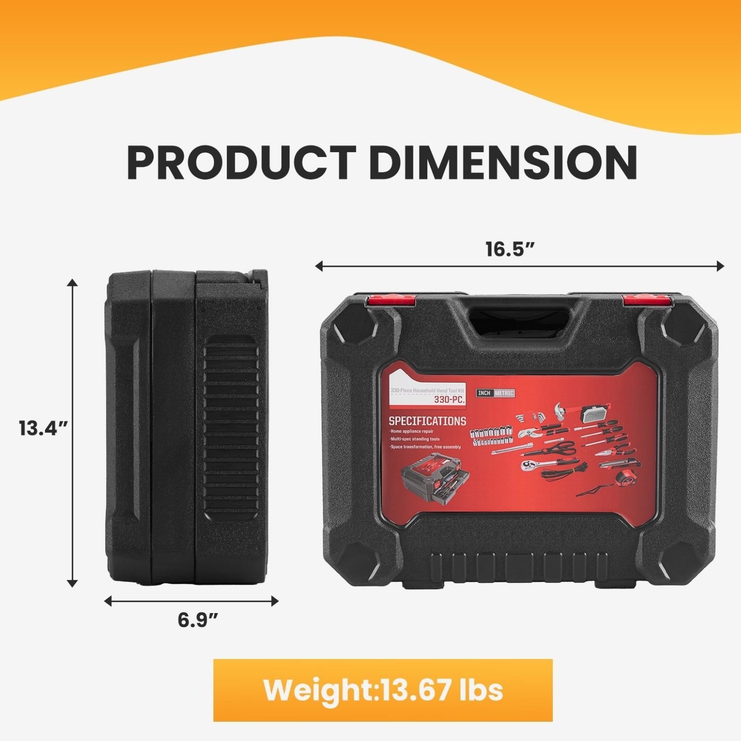 Home And Auto Repair Tool Kit, With Drawer Storage Toolbox, Complete Tool Set For Daily Use - Image 5