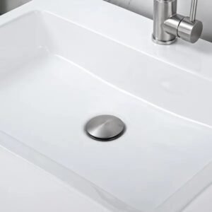 Bathroom Sink Drain Without Overflow, Vessel Sink Lavatory Vanity Pop-Up Drain Stopper, 304 Stainless Steel - Image 3