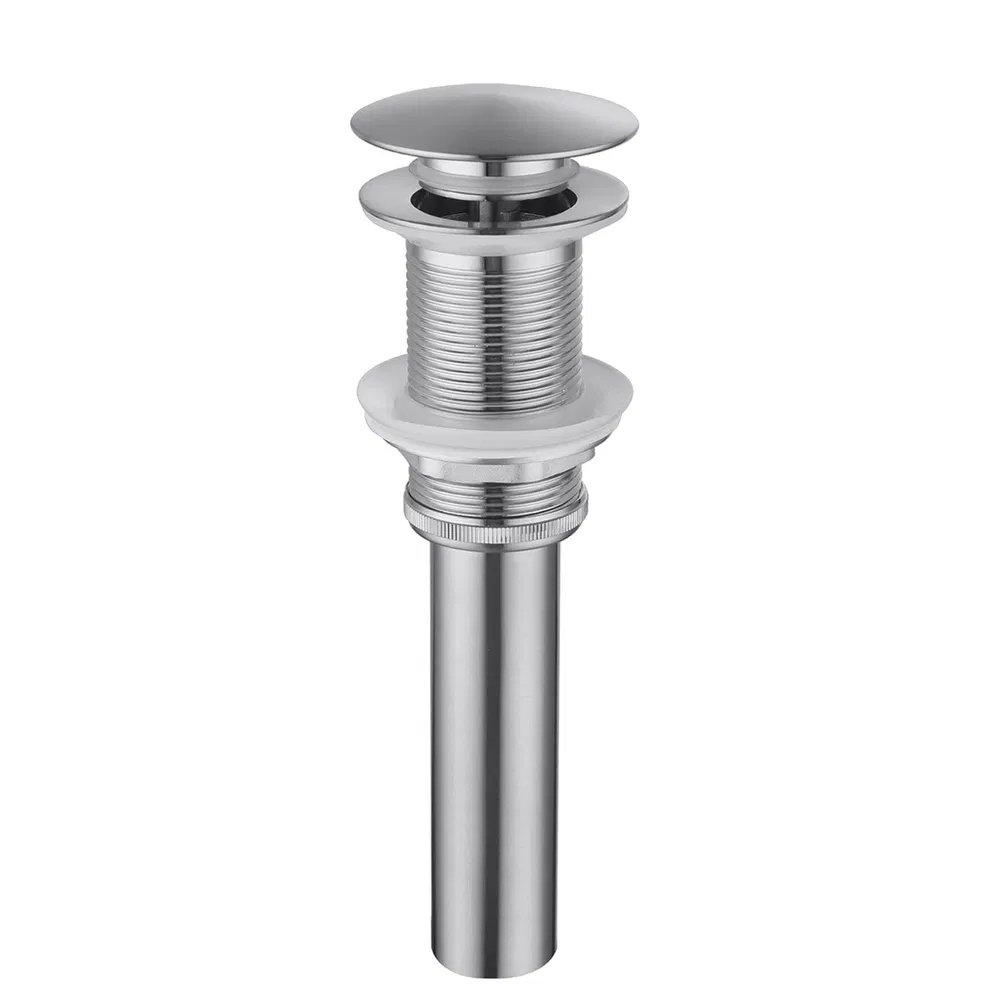 Bathroom Sink Drain Without Overflow, Vessel Sink Lavatory Vanity Pop-Up Drain Stopper, 304 Stainless Steel