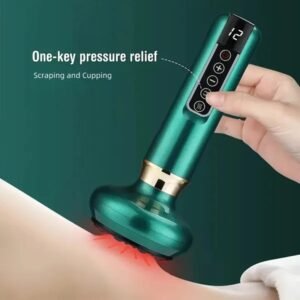 Cupping Massager, 12-level Body Scraping Tool, Cupping Tool. USB Rechargeable, Equipped With 1800mAh Lithium Battery, Available In White, Green, Gray (upgraded Version Suitable For Scraping) - Image 2