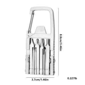 13 In 1 Multi-function Gadgets Stainless Steel Combination Tools, Mobile Phone Holder, Folding Outdoor, Bottle Opener, Screwdriver, Hiking Buckle, Knife - Image 6