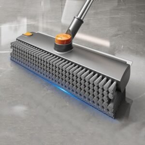 Scrub Brush With Long Handle, Floor Scrub Brush Squeegee Broom For Cleaning, 3 In 1 Shower Scrubber Floor Broom Squeegee For Concrete Tile Wall Deck Patio Grey - Image 8