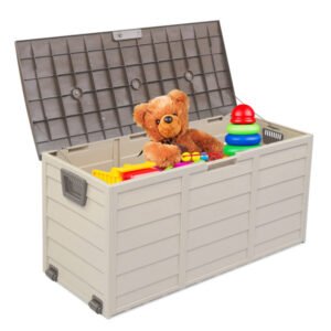 75gal 130lb Brown Plastic Patio Storage Box - Image 2