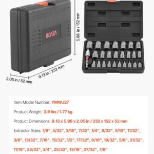 Screw Extractor Set, 27 Pieces Hex Head Multi-Spline Easy Out Bolt Extractor Tool, With Adapters, Solid Storage Case, Cr-Mo Steel Stripped Bolt Remover For Removing Rounded, Broken Bolts, Screws - Image 6