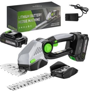 Cordless Hedge Trimmer, 2-in-1 Electric Handheld Grass Shears With 21V 2.0 Battery X2, Grass Trimmer, Mini Bush Trimmer Kit For Garden, Patio And Lawn - Image 9