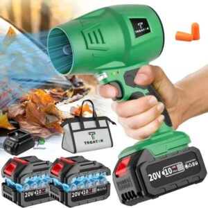 High Power Cordless Leaf Blower 20000RPM Turbo Jet Air Blower 20V Battery Operated Handheld Dust Snow Remover For Yard Lawn Driveway Home Outdoor Birthday Holiday Gift - Image 1