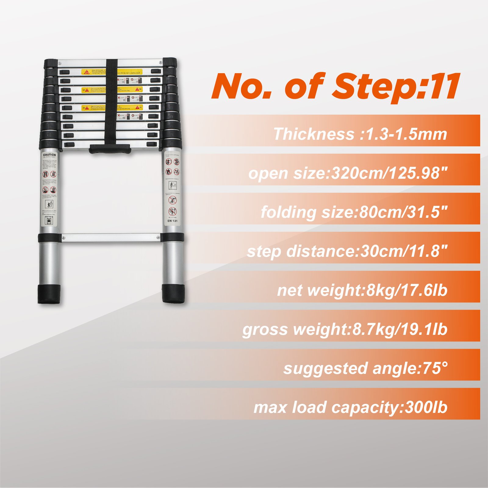 Aluminum Telescoping Ladder For Outdoor Work - Image 8