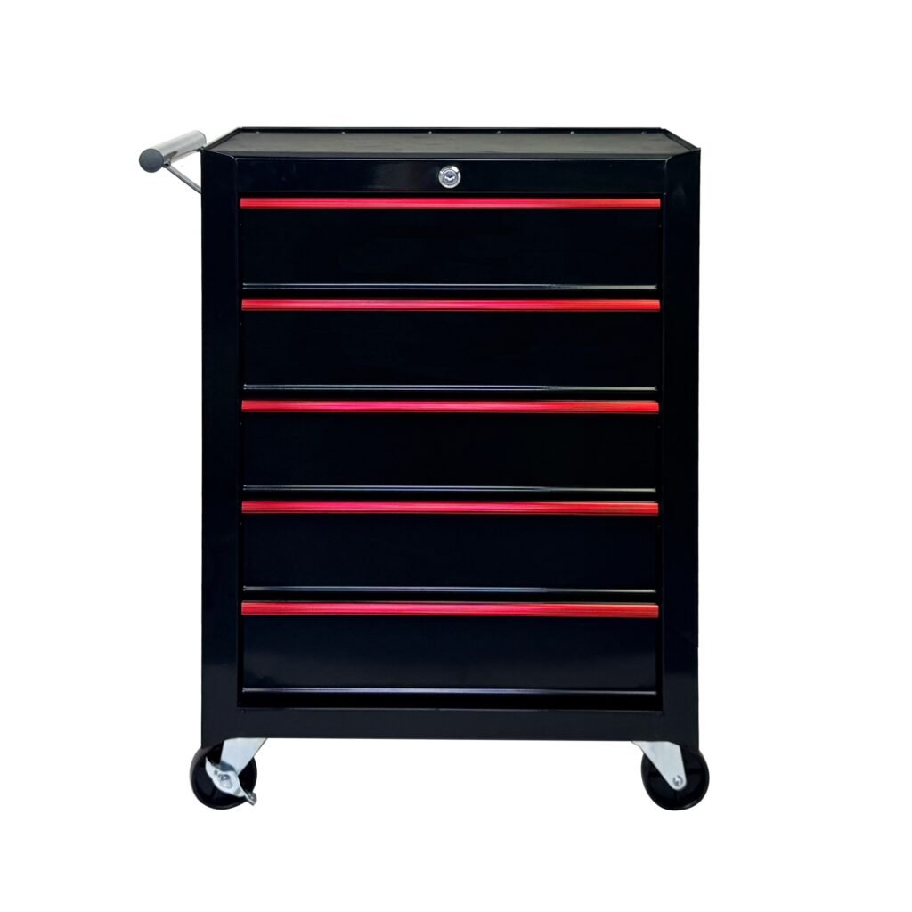 5 Drawer Rolling Tool Chest, Ball Bearing Slides, Steel Storage For Garage And Workshop