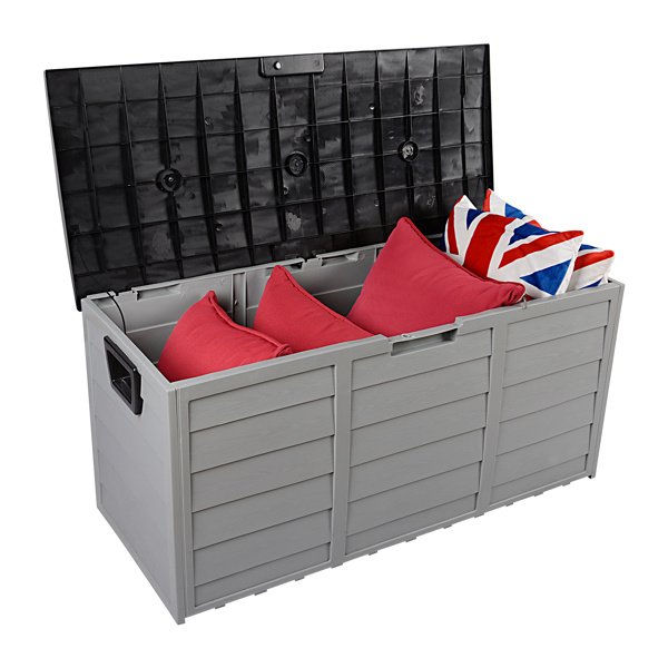 75gal 130lb Black Lid Plastic Patio Storage Box