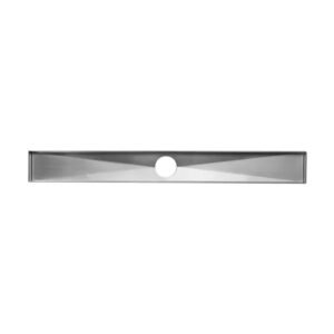 12 Inch Linear Shower Drain With Removable Brick Patterned Grate Cover, 304 Stainless Steel Shower Floor Drain With Hair Strainer And Leveling Feet - Image 3