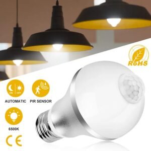 E27 Motion Sensor Light Bulb 9W/5W 1000LM 6500K Dusk To Dawn Automatic On/Off LED Light Bulb Indoor Outdoor Use - Image 6