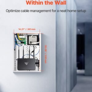 Structured Media Enclosure 20 In Recessed In-Wall TV Media Box With Cover - Image 2