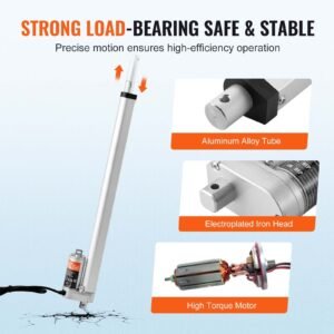 Linear Actuator 12V, 18 Inch High Load 330lbs 1500N Linear Actuator, 0.19' S Linear Motion Actuator With Mounting Bracket And IP54 Protection - Image 4