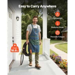 Garden Hose, 75 Ft 5 8 Heavy Duty 4-Layer Rubber Water Hose, 150PS Working & 600PS Burst, Flexible & Non-kink Outdoor Waterhose With 3 4 Fitting, Lightweight Hoses For Gardening Cleaning - Image 4