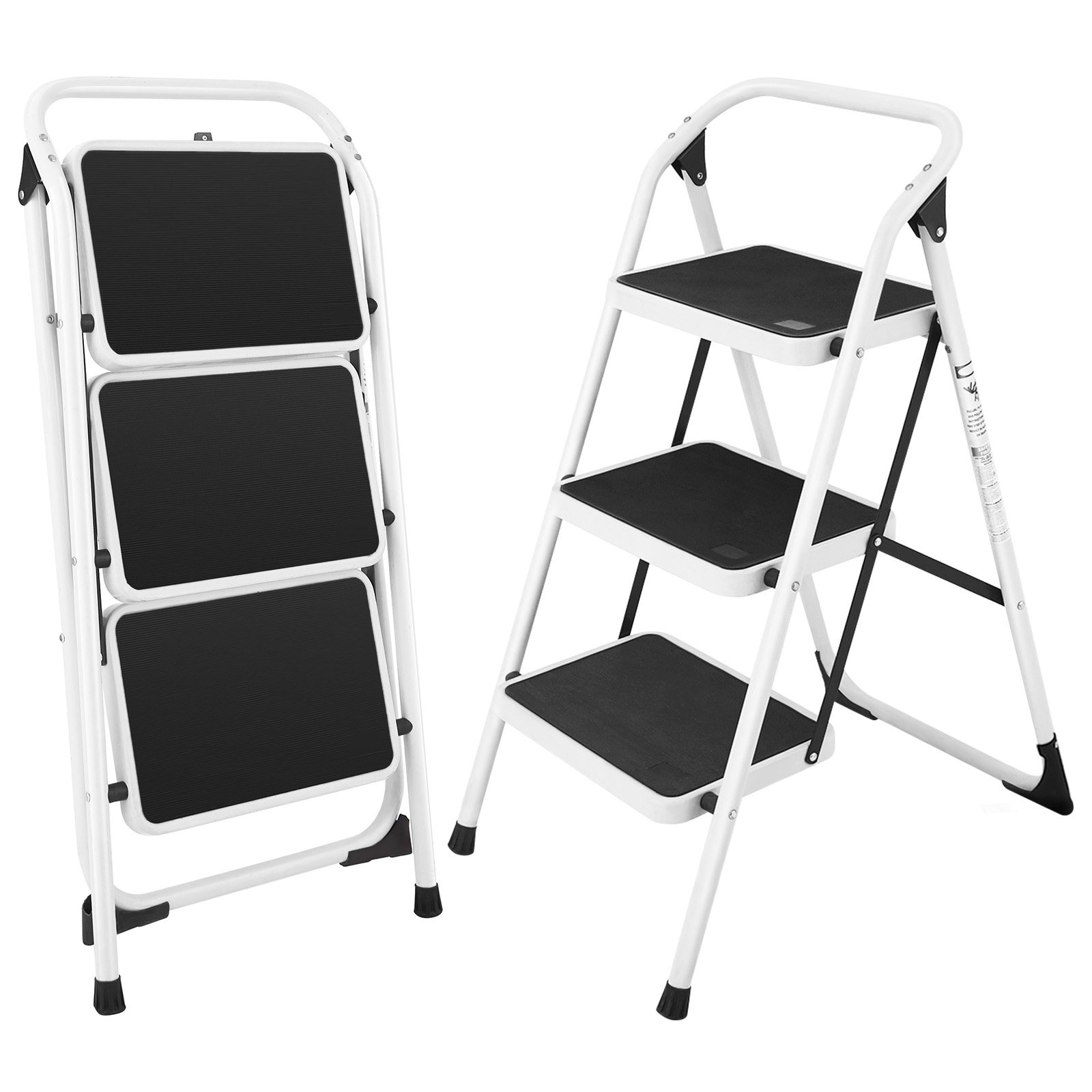 Folding 3-Step Ladder With Handgrip And Anti-Slip Platform - Image 6
