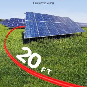 20FT Solar Panel Extension Wire With Female & Male Connectors 10AWG 1 Pair - Image 2