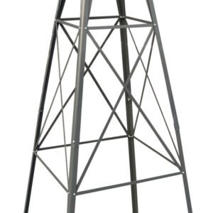 Grey And Red With Wind Vane, 4-pod Standing Windmill - Image 7
