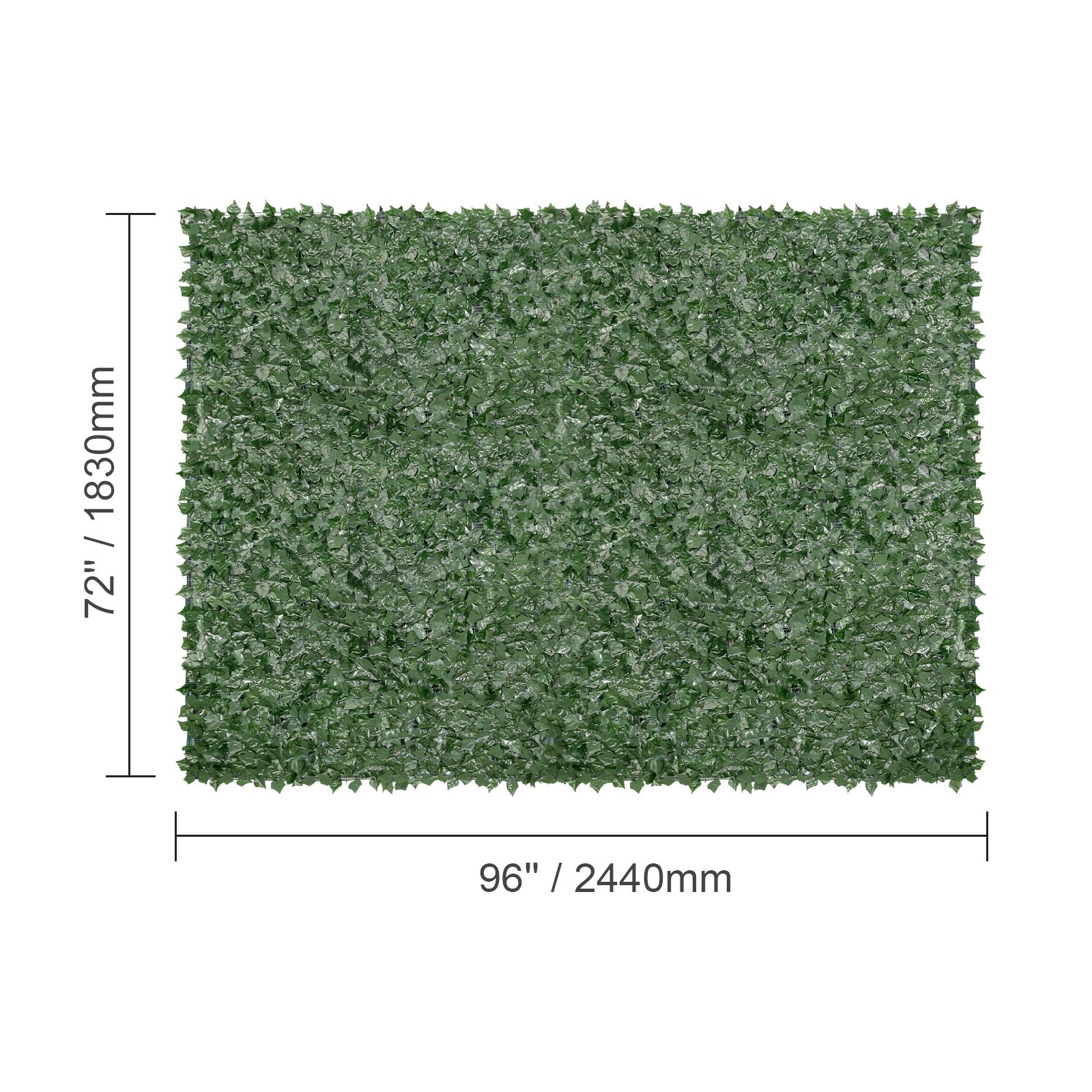 VEVOR Ivy Privacy Fence, 96 X 72 In Artificial Green Wall Screen, Greenery Ivy Fence With Mesh Cloth Backing And Strengthened Joint, Faux Hedges Vine Leaf Decoration For Outdoor Garden, Yard, Balcony - Image 3