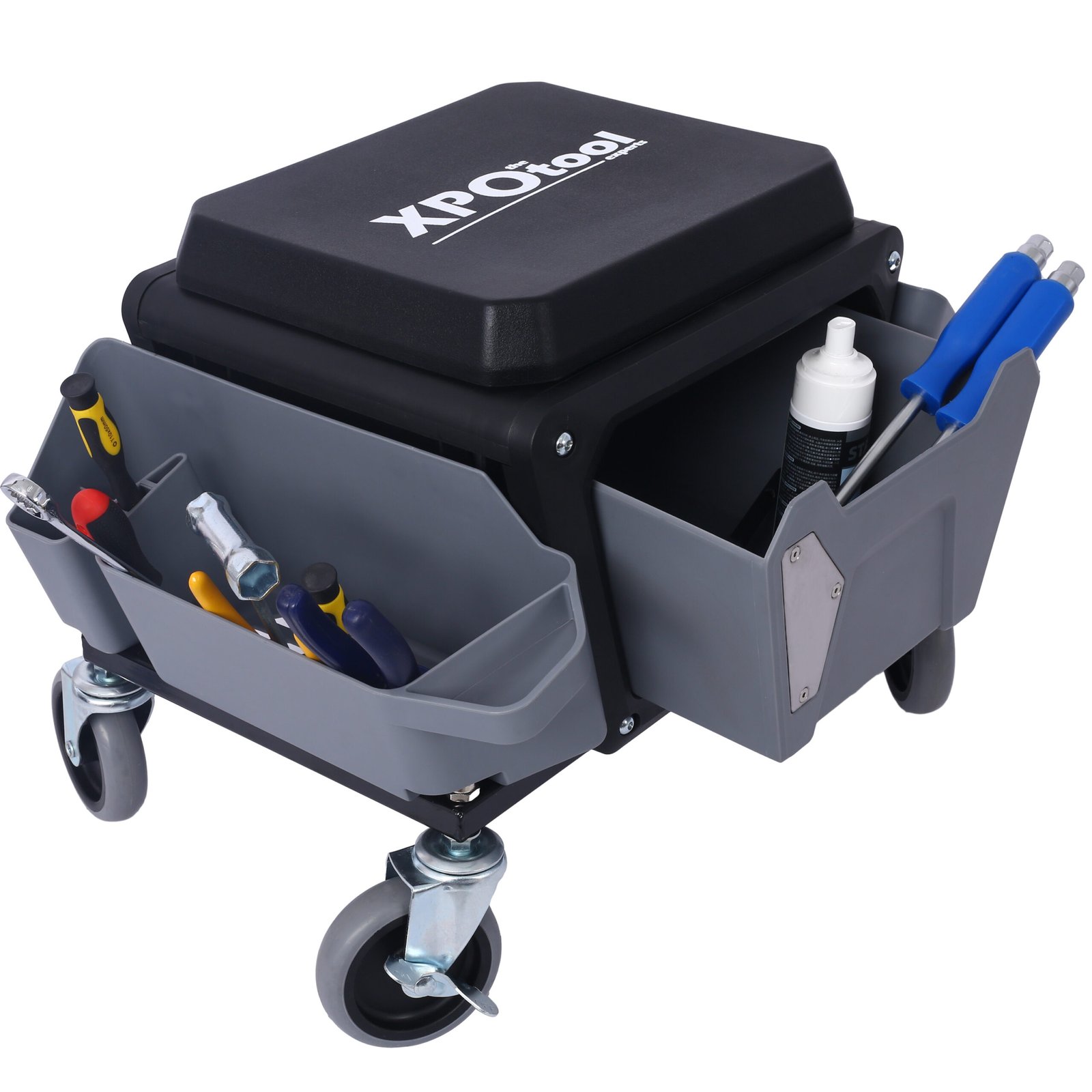 Heavy Duty Mechanic Stool, 330 Lbs Weight Capacity, Garage Stool With Wheels - Image 7