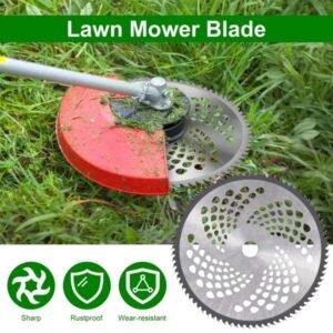 10" X 80T 9" X 36T Carbide Tip Brush Cutter Blades With Universal Adapter Kit Alloy Steel Blades Compatible With Brush Cutter Trimmer Weed Eater - Image 5