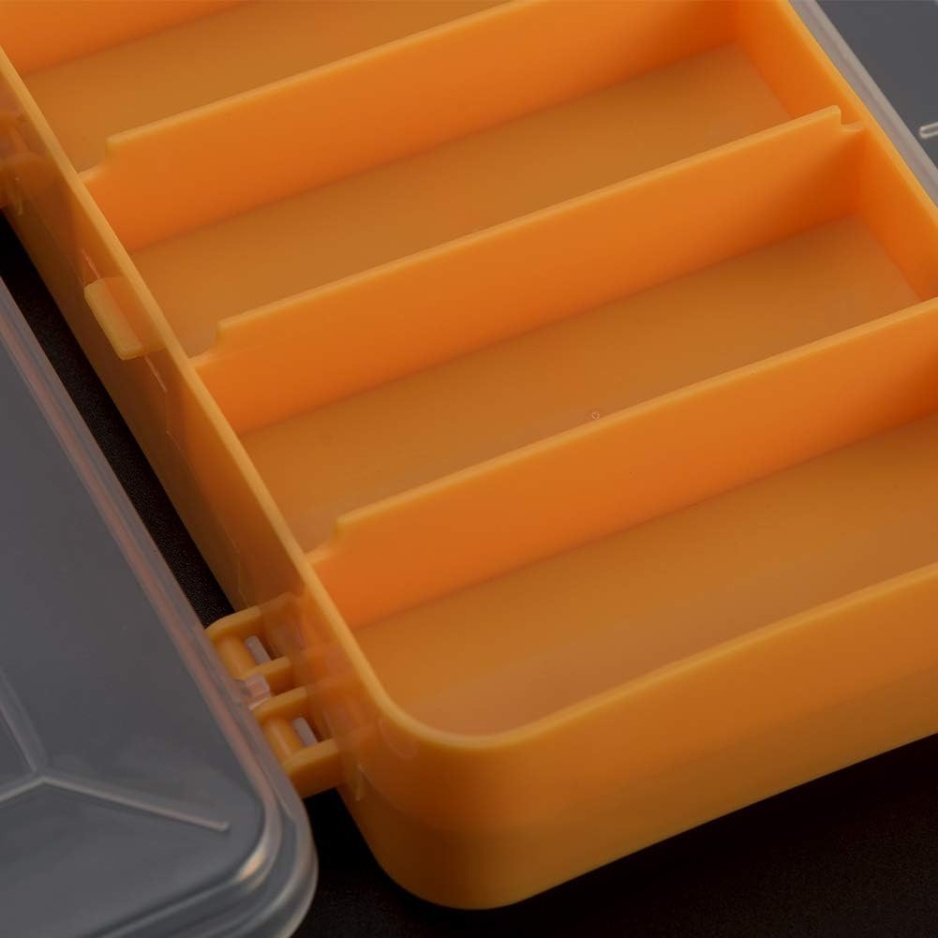 Screw Storage Box Double Side 13 Grids Hardware Organizer Portable Small Parts Case Yellow