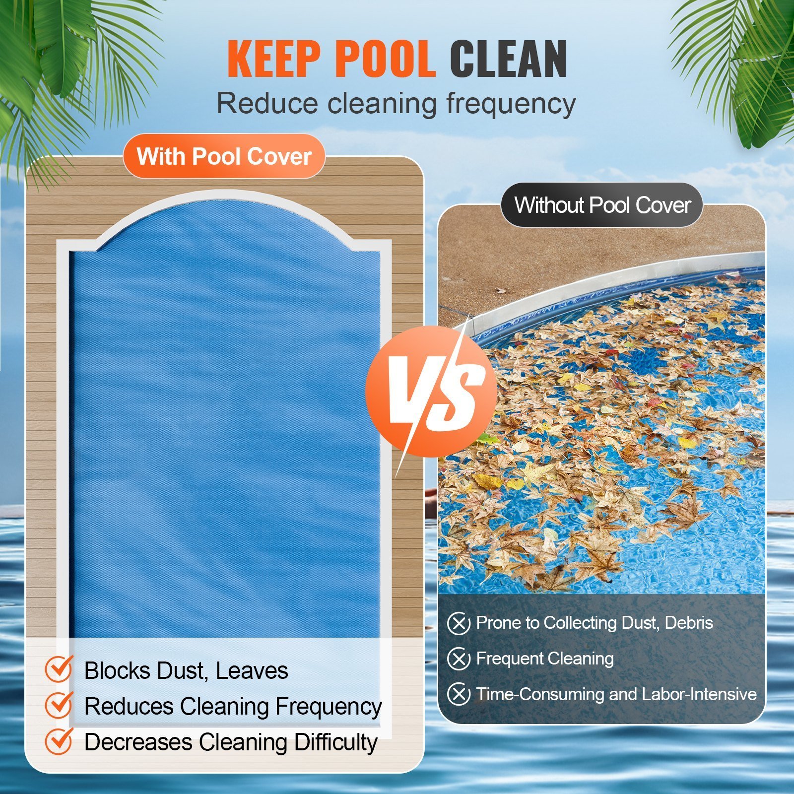 Solar Pool Cover, 24 X 12 Ft Rectangle Solar Blanket For Pools, Inground Above Ground Swimming Pool Solar Cover, 12 Mil Solar Covers Blue - Image 5