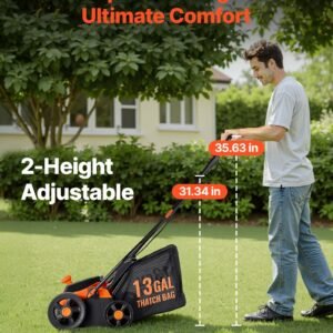 2-in-1 Electric Dethatcher And Scarifier Lawn Dethatcher 13-Inch 13 Amp - Image 3
