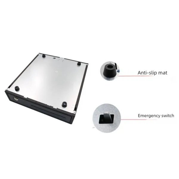 Electrically Opening Cash Drawer, Space-Saving Money Drawer With Coin & Banknote   Tray