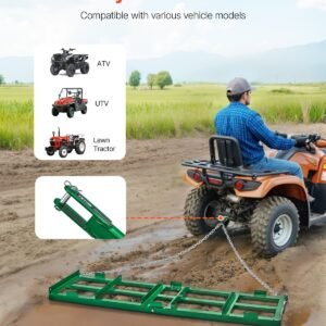 Drag Harrow 6 Ft Heavy Duty Tow Behind Drag Harrow Driveway Grader Rake - Image 5