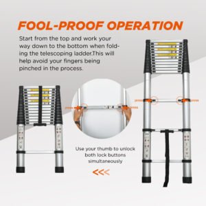 Aluminum Telescoping Ladder For Outdoor Work - Image 10