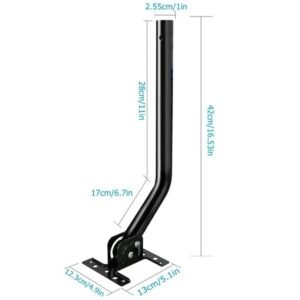 G01 Universal 180'Adjustable TV Antenna J-Pole Aerial Bracket Black - Image 3