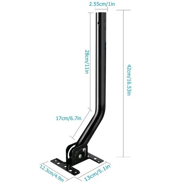 G01 Universal 180'Adjustable TV Antenna J-Pole Aerial Bracket Black