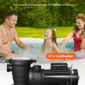 Above Ground Pool Pump 1.5HP/0.35HP Dual Speed Swimming Pool Pump 110 GPM/52 GPM - Image 4