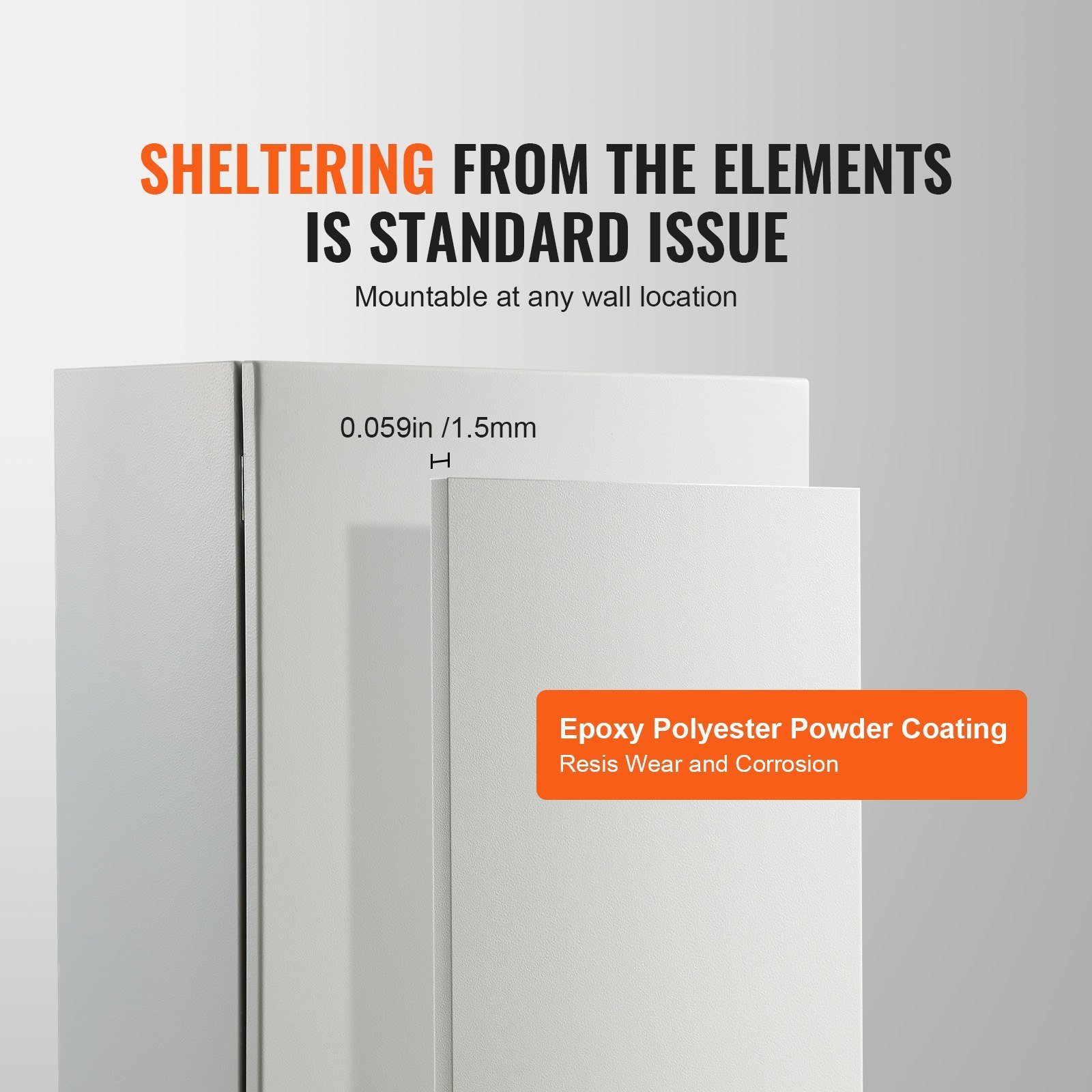 27.6 X 19.7 X 9.8 In Cold Rolled Steel Electrical Enclosure Box Wall Mounted - Image 2