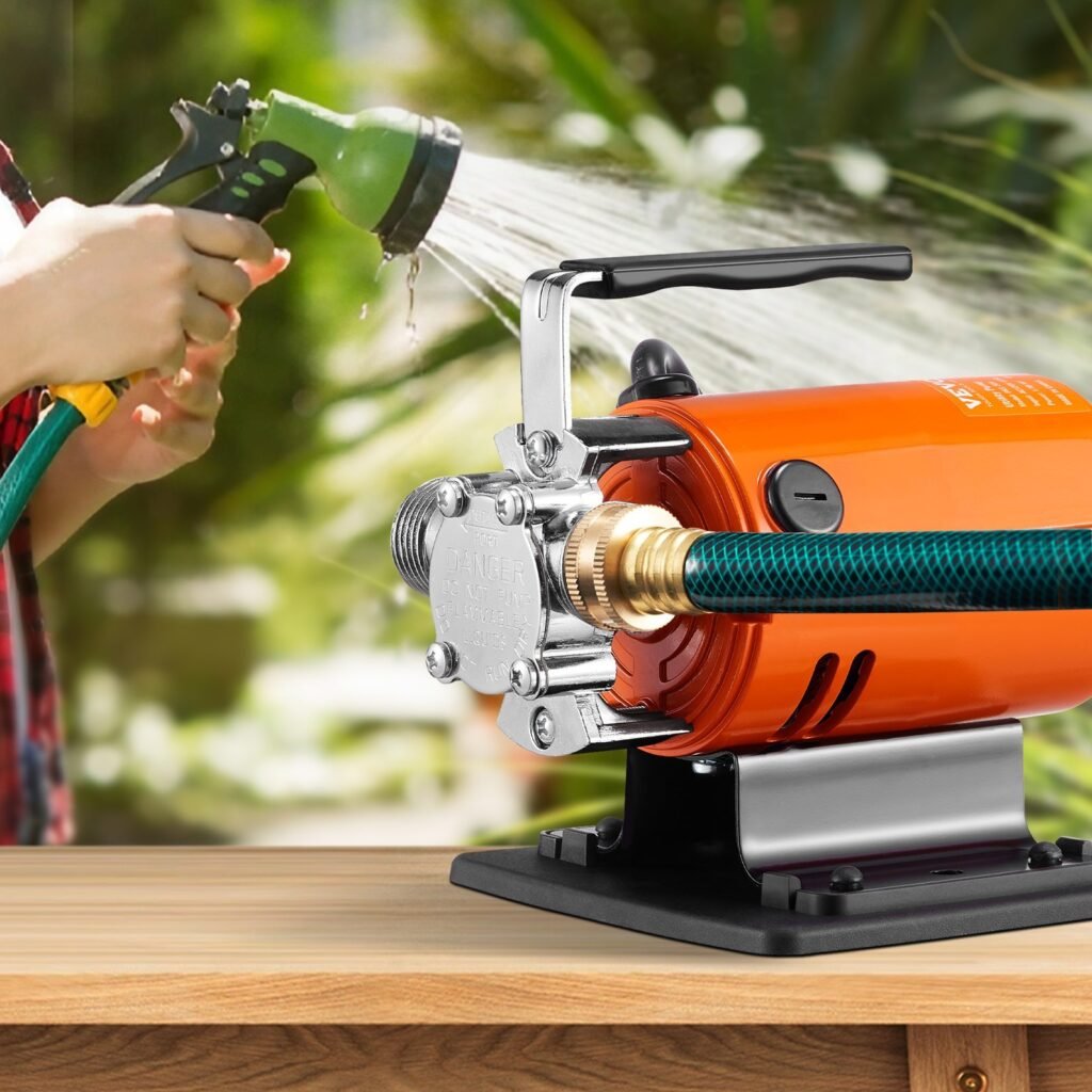 Water Transfer Pump, 120V AC 360 GPH 1/10 HP, Portable Electric Utility Pump With 6 Ft Suction Hose Kit, Carbon Brushes, Impeller, Suction Strainer, For Garden, Rain Barrel, Pool, Pond, Aquarium