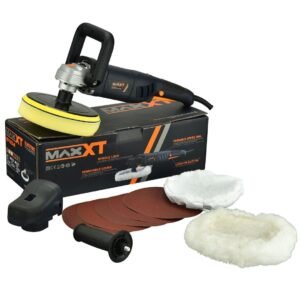 Car Buffer Polisher Rotary Variable Speed Car Polishing Machine 7 Inch Car Detailing Kit With D And Side Handle, Woolen Fleece Hood, Terry Polishing Bonnet, Sanding Discs - Image 1