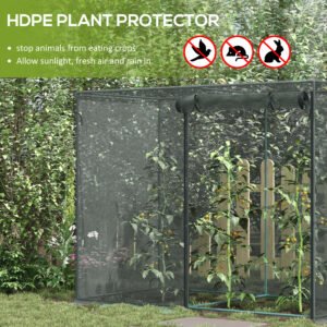 6 x 3ft Crop Cages for Garden, Plant Protectors from Animals, Storage Bag and 6 Ground Stakes, Black - Image 7