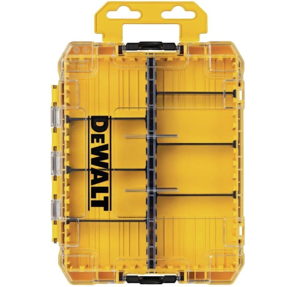 Medium 8-Compartments Small Parts Organizer Portable Tough Case Screw Organizer Toolbox With Customizable Dividers
