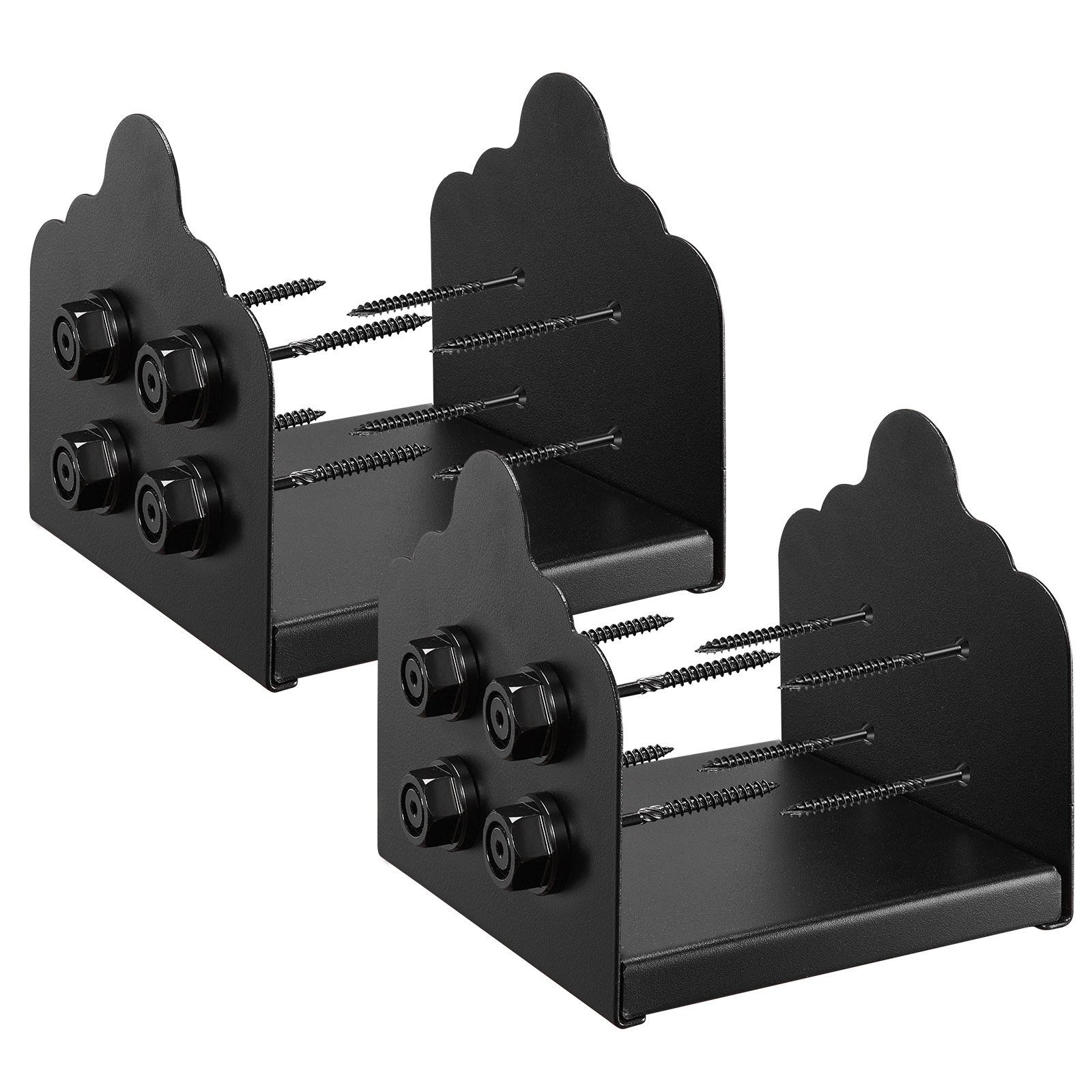 2 Pack 8x8 Post Base Brackets Wood Fence Post Anchor Inner Size 7.9x7.5 Inch - Image 1