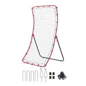 Baseball Softball Rebounder Net 4 X 5.5 Ft Pitch Back Trainer, 5 Adjustable Angles, Heavy-duty Steel Frame, All Angle Bounce Back Net For Pitching & Fielding Training Aid, Return Practice - Image 1