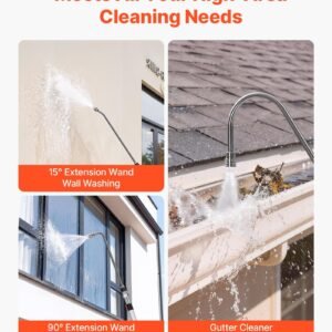 25 FT Pressure Washer Telescoping Wand, With Power Washer Extension Wands & High Pressure Hose, Brush Head, 7 Nozzles, Hose Adapter, Upgrade Support Belt, Storage Bag, 4000 PSI For High Cleaning - Image 6
